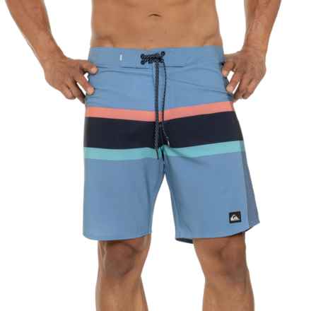 Quiksilver Surfsilk Highline Arch Boardshorts -19” in Blue Shadow Hthr Flat Rib Sw