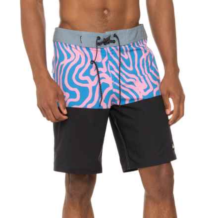 Quiksilver Surfsilk Straight Leg Boardshorts -19” in Crown Blue Surf Days Ls