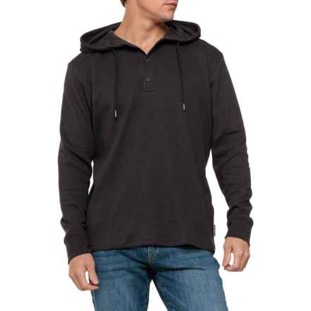 Quiksilver Thermal Hooded Henley Shirt - Long Sleeve in Tarmac