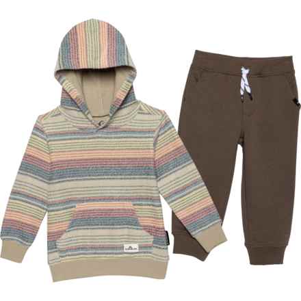 Quiksilver Toddler Boys Fleece Sweatshirt and Pants Set in Multi