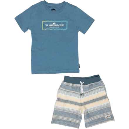 Quiksilver Toddler Boys Knit T-Shirt and Shorts Set - Short Sleeve in Multi