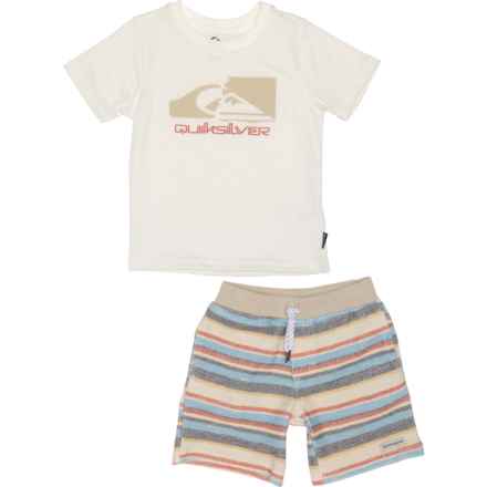 Quiksilver Toddler Boys Logo T-Shirt and Baja Shorts Set - Short Sleeve in Multi
