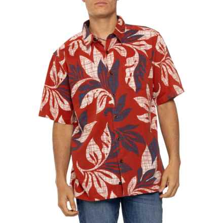 Quiksilver Waterman El Moro Woven Shirt - Short Sleeve in Fire Red