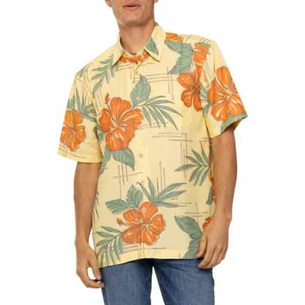 Quiksilver Waterman Flower Power Woven Shirt - Short Sleeve in Double Cream