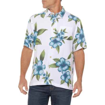 Quiksilver Waterman Outer Reef Jungle Printed Woven Shirt - Short Sleeve in Mystic Blue Prnt 4