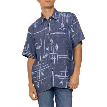 Quiksilver Waterman Paddle Out Woven Shirt - Short Sleeve in Navy Blazer