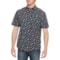 Quiksilver Waterman Patron Printed Tech Woven Shirt - Short Sleeve in Total Eclipse (Navy)