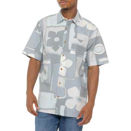 Quiksilver Waterman Surfrider Printed Woven Shirt - Short Sleeve in Carbon