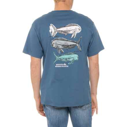 Quiksilver Waterman Wave Mahi Sandwich QMT0 T-Shirt  - Short Sleeve in Wave