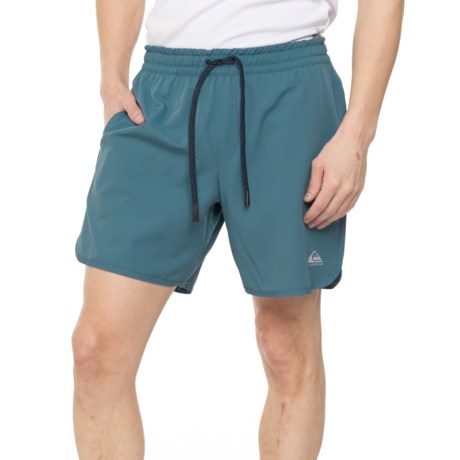 Quiksilver Work It Shorts - Built-In Shorts in Blue Stone