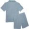 4GJVM_2 Rabbit + Bear Little Boys Gauze Shirt, Shorts and Sunglasses Set - 3-Piece, Short Sleeve
