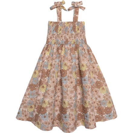 Rabbit + Bear Organic Little Girls Maxi Dress - Sleeveless in Multi Floral