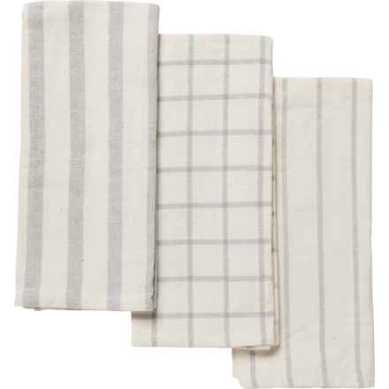 Rachael Ray Enzyme-Washed Kitchen Towel Set - 3-Pack in Silver