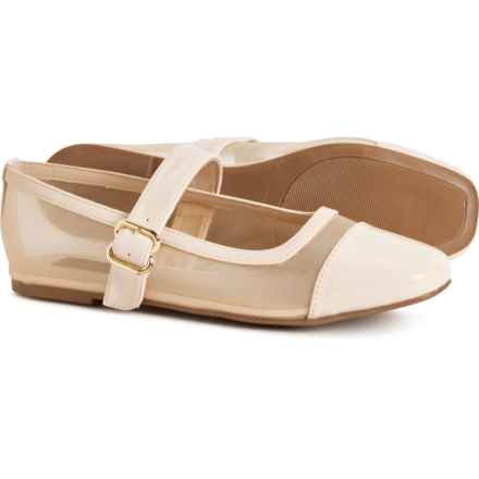 RACHEL ROY Shira Mesh Mary Jane Flats (For Women) in Bone