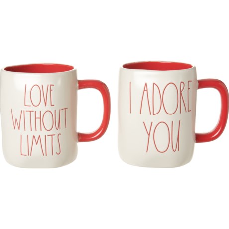 2-Pack Rae Dunn Love and Adore You Mug Set