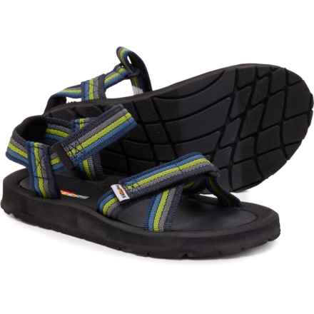 Rafters Little Boys Vibe Retro Stiped Sandals in Navy Multi