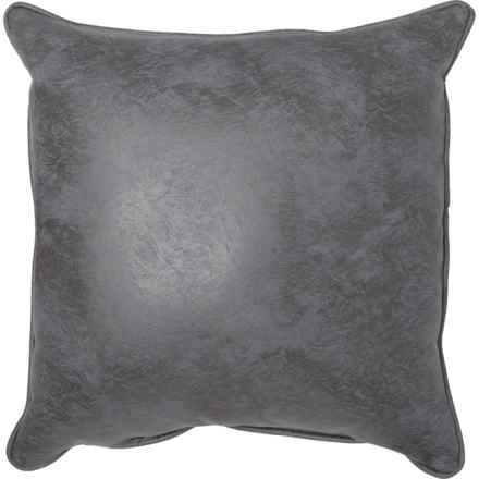 Rainforest Double-Sided Faux Nubuck Throw Pillow - 20x20” in Slate