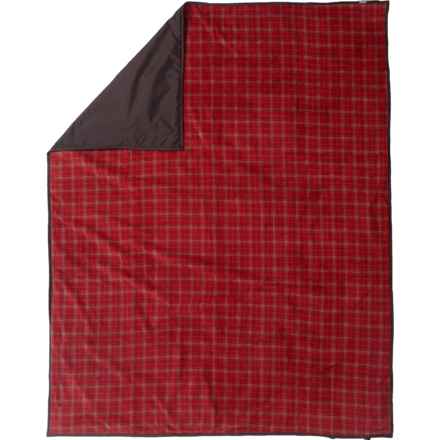 Rainforest Indoor-Outdoor Water-Resistant Throw Blanket - 60x70” in Brick Plaid