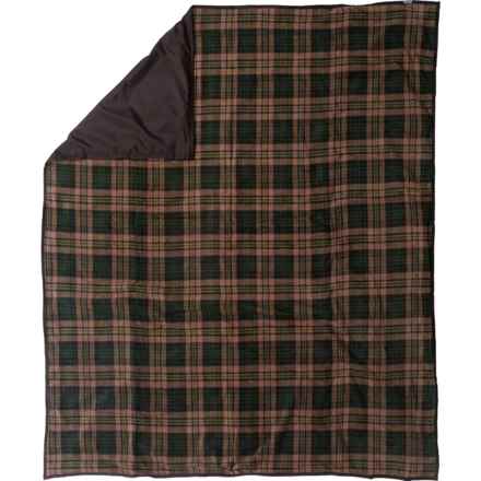 Rainforest Indoor-Outdoor Water-Resistant Throw Blanket - 60x70” in Green Plaid