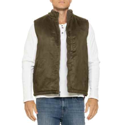 Rainforest Micro-Suede Trekker Vest - Sherpa Lined in Timber
