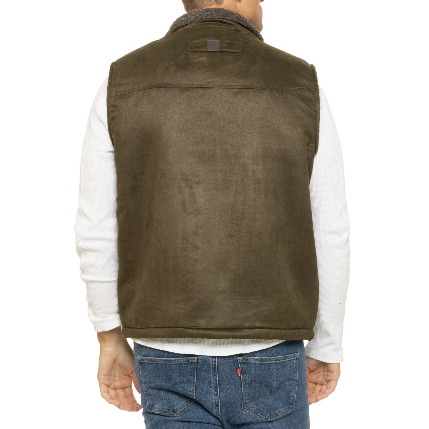 Rainforest Micro-Suede Trekker Vest - Sherpa Lined - Save 56%