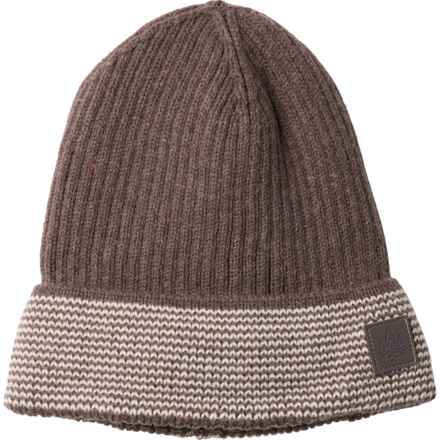 Rainforest Multi-Stripe Beanie - Fleece Lined in Bark
