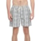 Rainforest Seersucker Palm Swim Trunks- 6", Built-In Liner Short in Wild Dove/Cloud