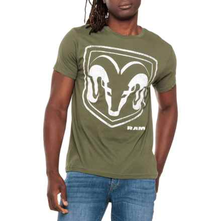 RAM Horns T-Shirt - Short Sleeve in Olive
