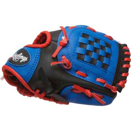 Rawlings Players Series Baseball Glove - 8.5”, Right-Handed Throw (For Boys and Girls) in Black/Blue