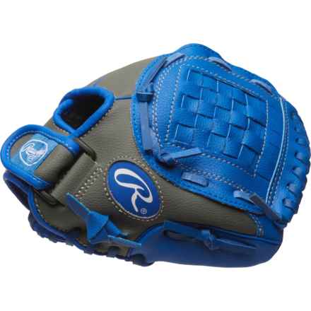 Rawlings Savage Baseball Glove - 10”, Right-Handed Throw (For Boys and Girls) in Blue/Grey