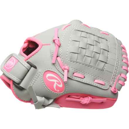 Rawlings Storm Fastpitch Softball Infield Glove - 10”, Right-Handed Throw (For Boys and Girls) in Pink Grey