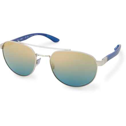 Ray-Ban 0RB3736CH (5626234507) Chromance Sunglasses - Polarized in Blue Mir Gold Gradient