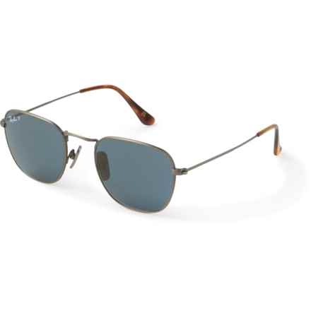 Ray-Ban Frank RB8157 (056597431217) Sunglasses - Polarized (For Men and Women) in Polar Blue Mirror Gold