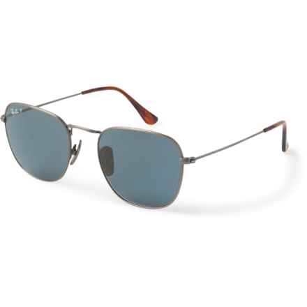 Ray-Ban Frank Titanium RB8157 (056597431163) Sunglasses - Polarized (For Men and Women) in Blue Mirror Gold