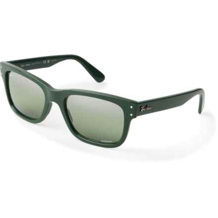 Ray-Ban Made in Italy Mr. Burbank RB2283 (056597762809) Sunglasses - Polarized (For Men and Women) in Dark Green Grad Mirror Polar