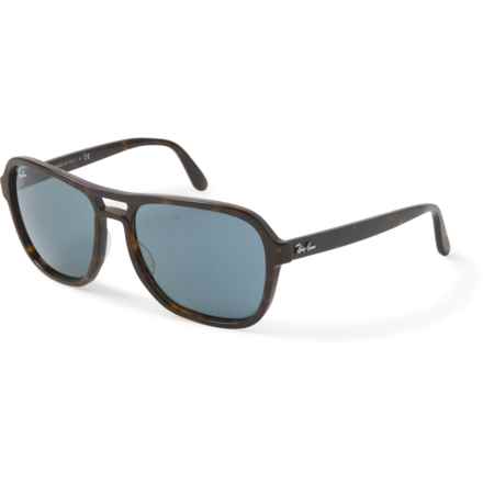 Ray-Ban Made in Italy State Side RB4356 (056597461207) Sunglasses (For Men and Women) in Havana/Blue