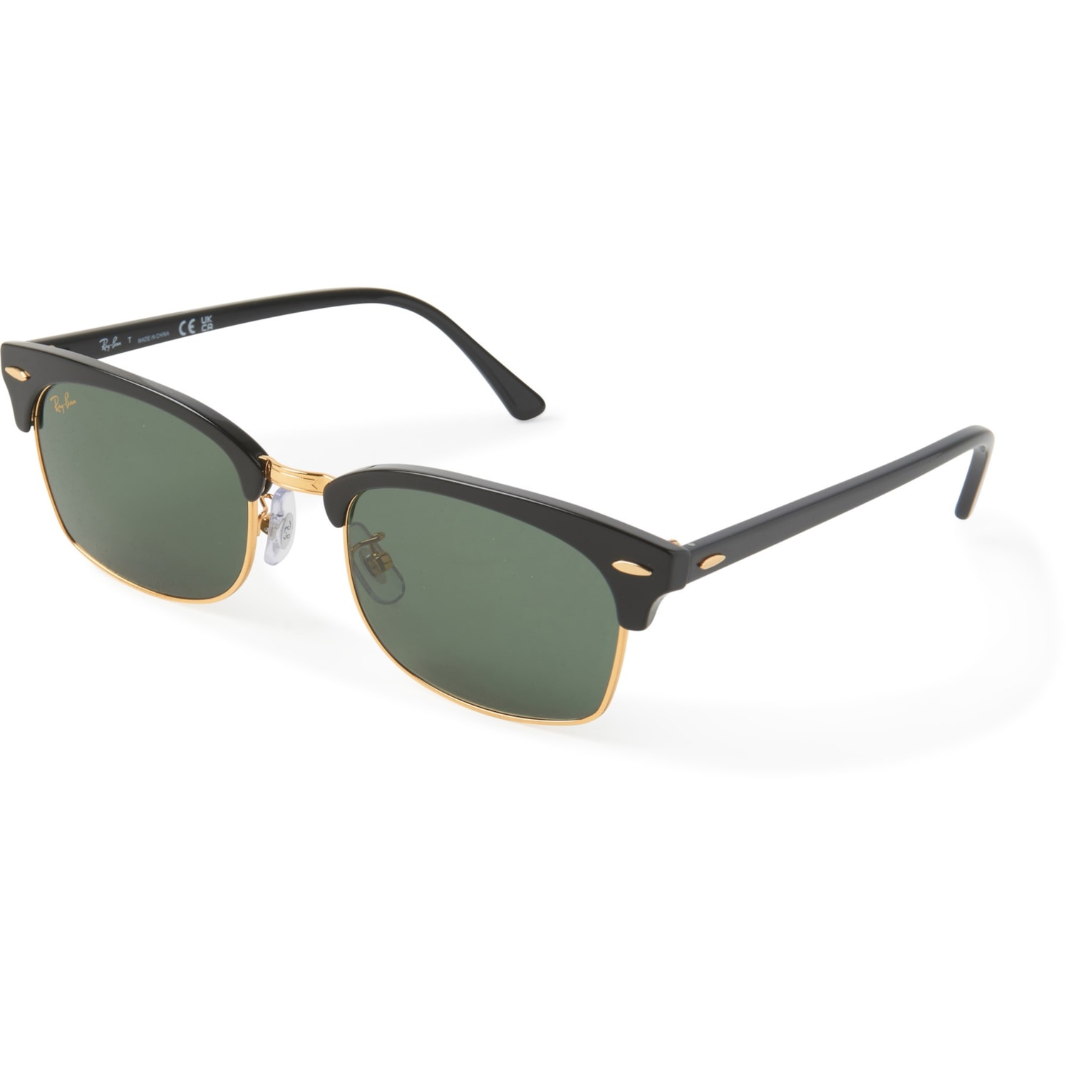 RAY BAN RB3916 (056597385411) Clubmaster Square Sunglasses (For Men and ...