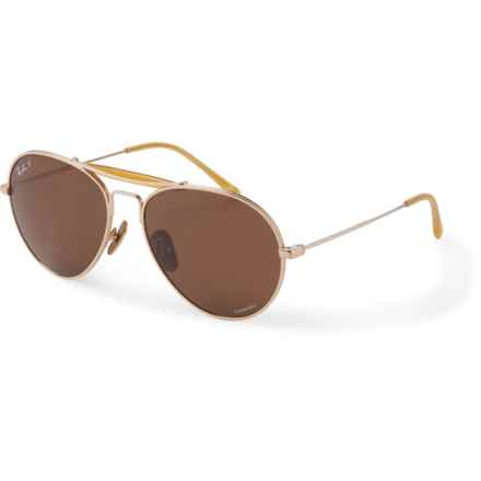 Ray-Ban Titanium Arista Aviator RB8063 (056597389617) Sunglasses - Polarized (For Men and Women) in Brown