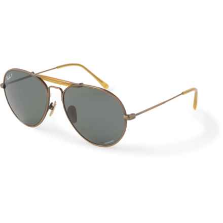 Ray-Ban Titanium Aviator RB8063 (056597389624) Sunglasses - Polarized (For Men and Women) in Dark Green