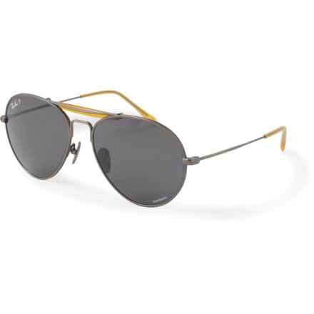 Ray-Ban Titanium Aviator RB8063 (056597389631) Sunglasses - Polarized (For Men and Women) in Dark Grey