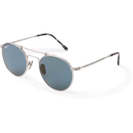 Ray-Ban Titanium Aviator RB8147M (056597001861) Sunglasses - Polarized (For Men and Women) in Silver