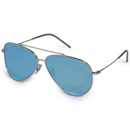 RayBan Made in Italy Aviator Reverse RBR0101 (8056597918098) Sunglasses - Mirrored Lenses in Silver/Dark Grey Mirror Turquoise