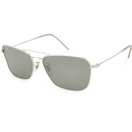 RayBan Made in Italy Caravan Reverse RBR0102 (805659791859) Sunglasses - Mirror Lenses in Silver/Grey Mirror Silver