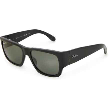 RayBan Made in Italy Nomad RB2187 (056597242707) Sunglasses - Polarized in Black/G-15 Green