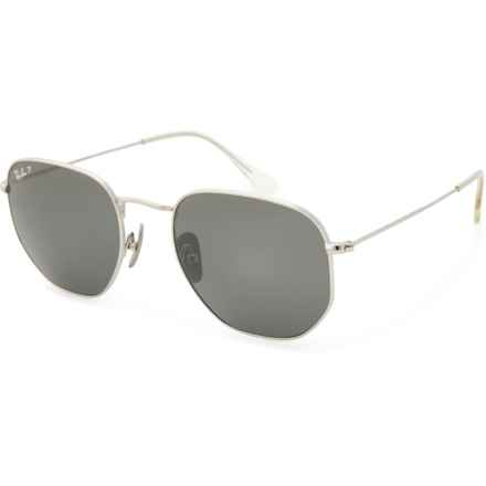 RayBan Made in Japan Hexagonal RB8148 (8056597620765) Sunglasses in Silver/Polar Black