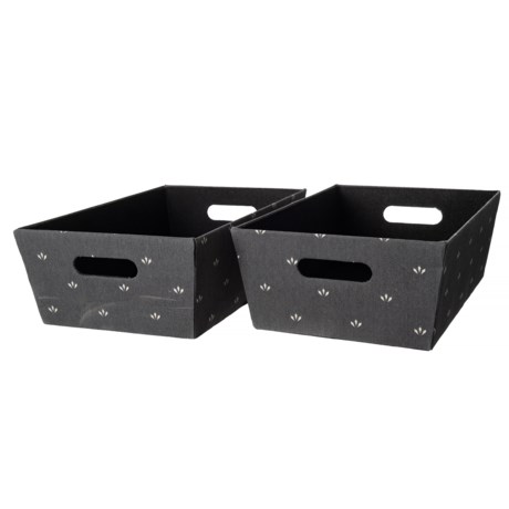 Raymond Waites Modern Country Tapered Tray Storage Bins Set Of 2 Raymond Waites Modern Country Tapered Tray Storage Bins Set Of 2 In