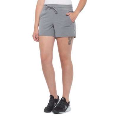 grey walking shorts