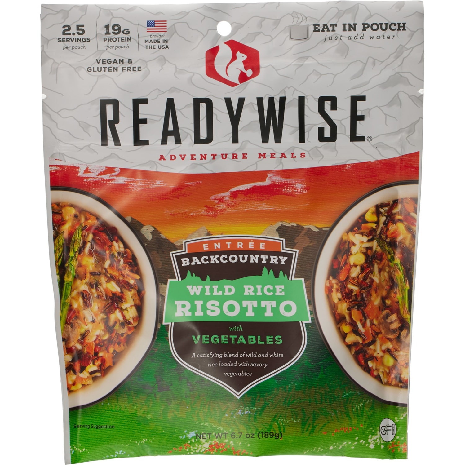 Ready Wise Backcountry Wild Rice Risotto with Vegetables Meal - 2.5 ...