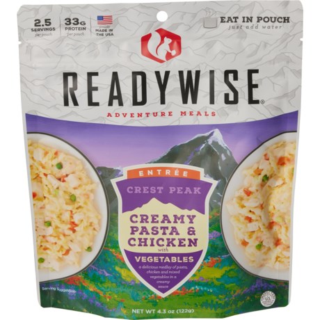 Ready Wise Crest Peak Creamy Pasta and Chicken with Vegetables Meal - 2.5 Servings in Multi