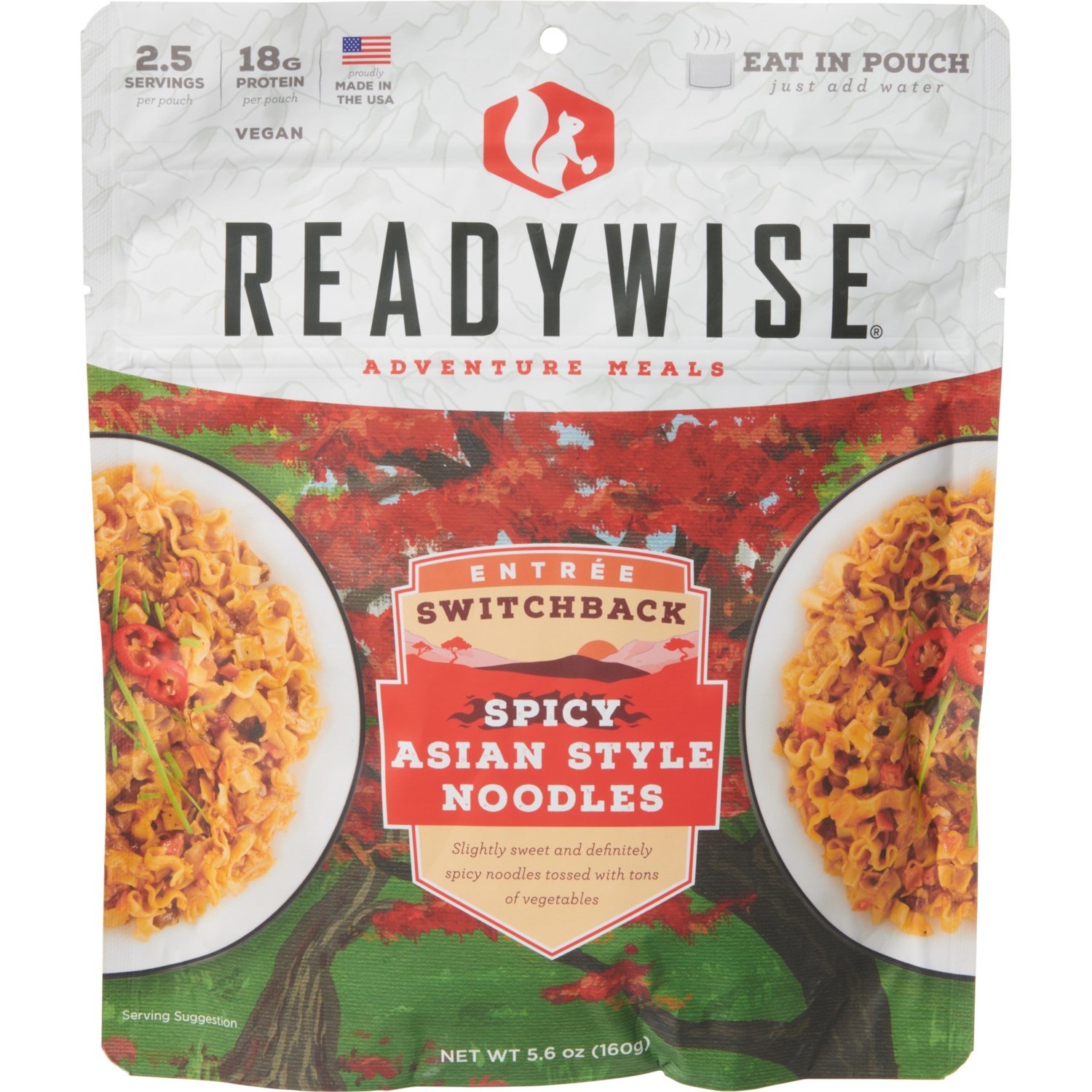Ready Wise Switchback Spicy Asian Style Noodles Meal - 2.5 Servings